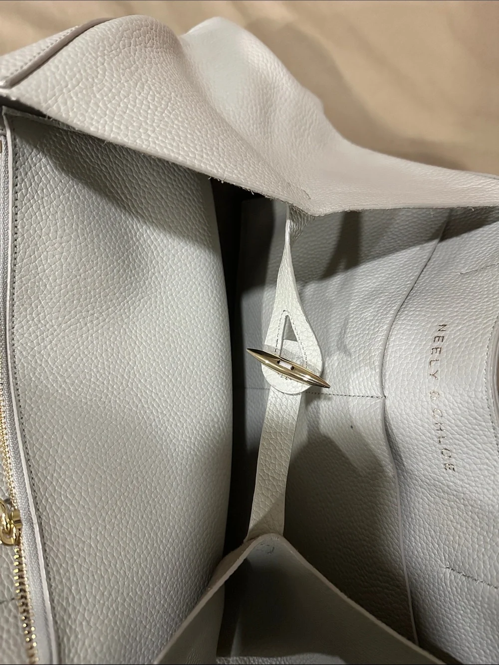 Everyday Structured Tote in Light Gray